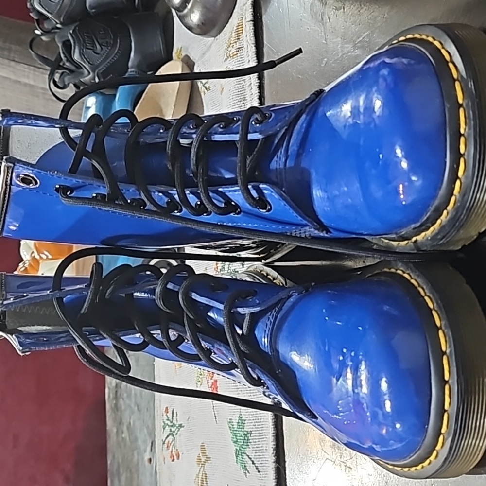 Dr. Martens Women's Royal Blue Patent Leather size 7 gently worn